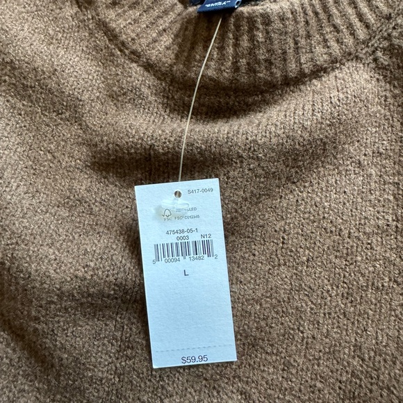 GAP Womens Chocolate Brown Crewneck Sweater - Picture 2 of 2